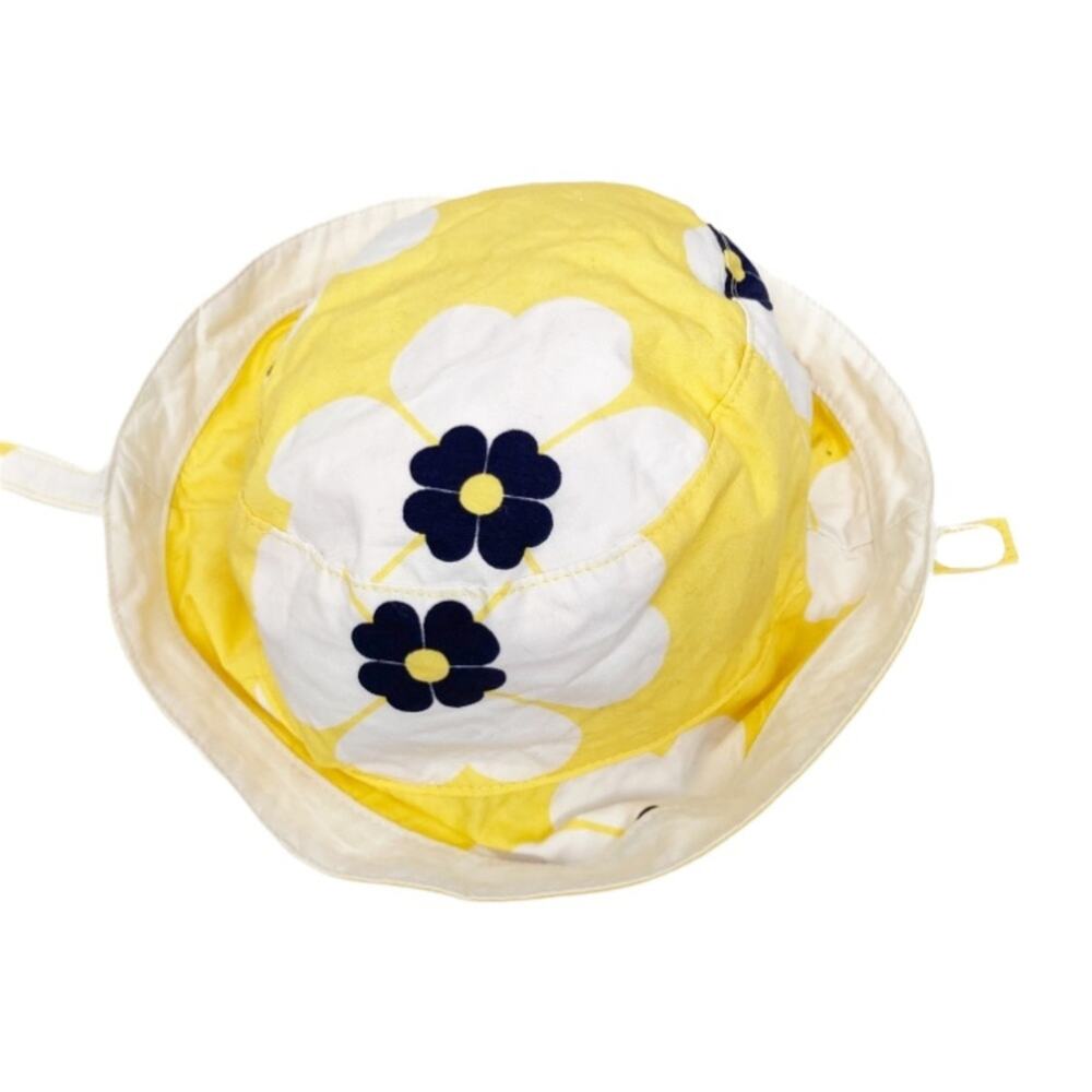 Baby Gap Yellow White Floral Bucket Hat 6-12M